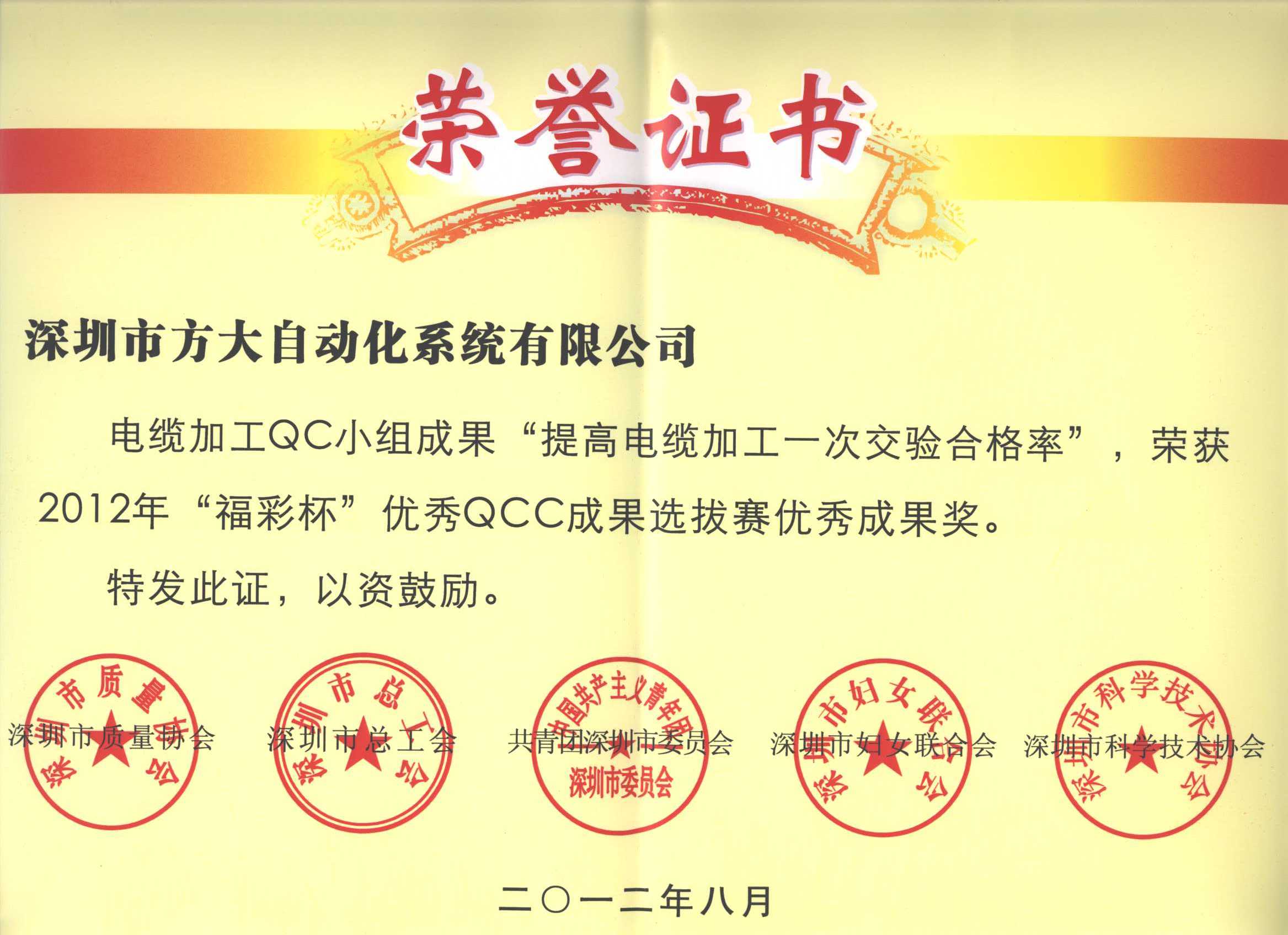人生就是博尊龙凯时集团荣获三项深圳市QCC小组优秀成果奖