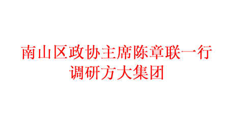 南山区政协主席陈章联一行调研人生就是博尊龙凯时集团
